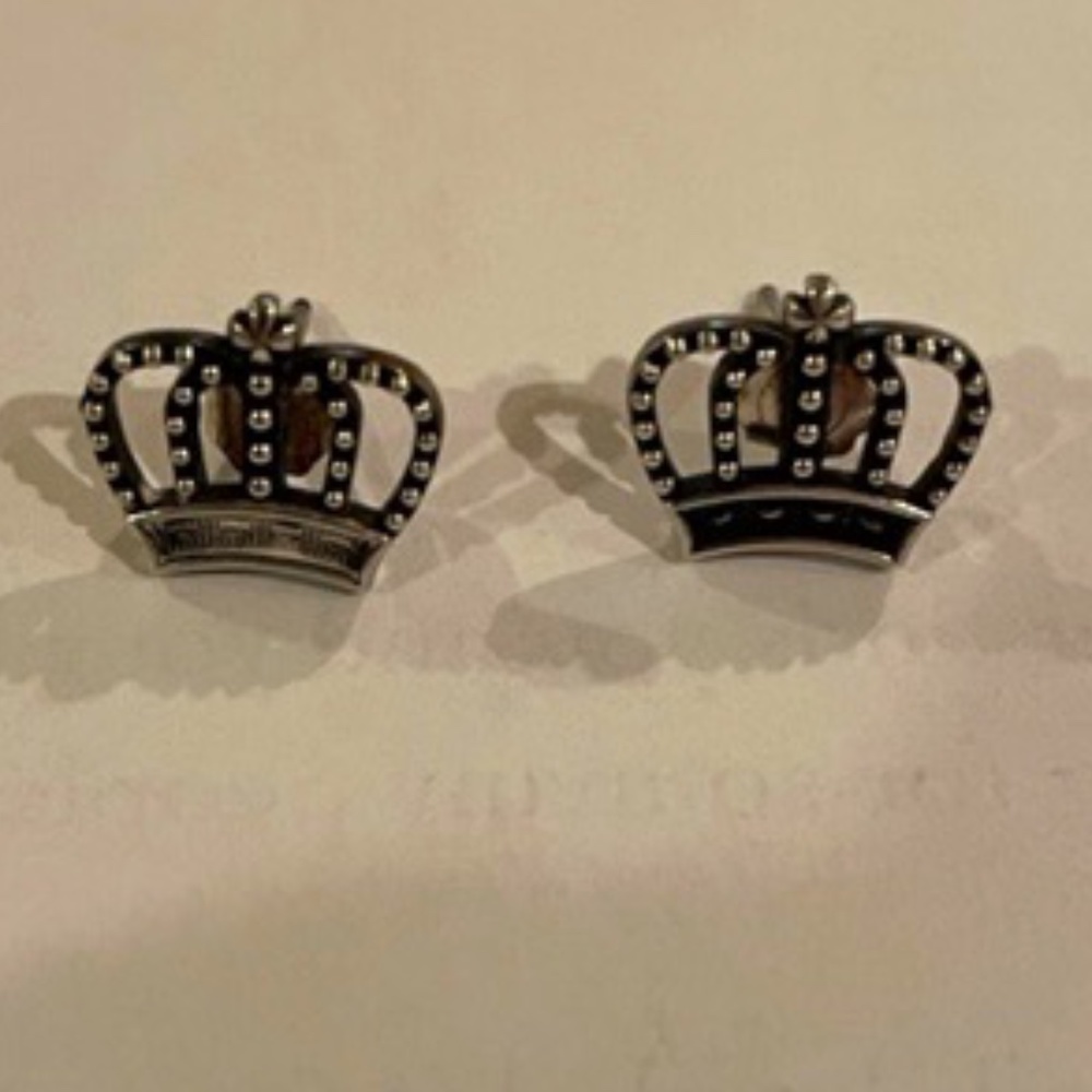 Sterling Silver crown earrings